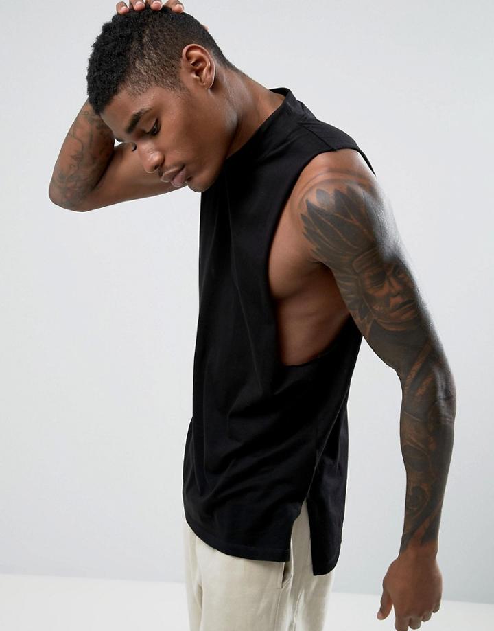 Asos Relaxed Skater Tank - Green
