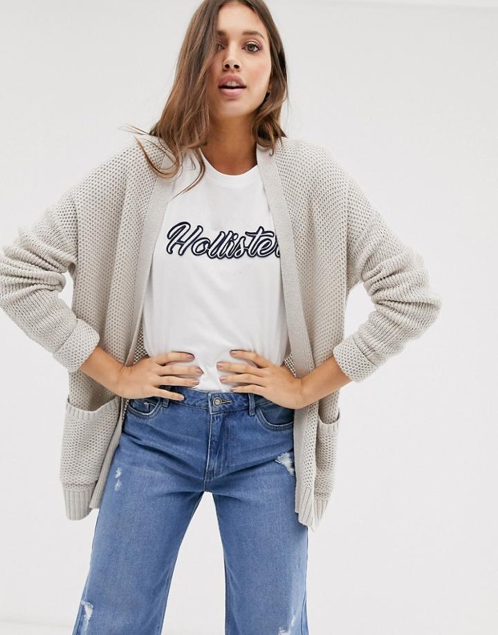 Hollister Honeycomb Stitch Knit Cardigan