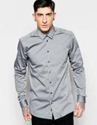 Minimum Smart Shirt In Stretch Cotton In Gray - Gray Mel