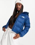 The North Face Hyalite Down Hooded Jacket In Blue-blues