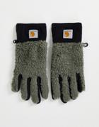 Carhartt Wip Jackston Pile Gloves In Green
