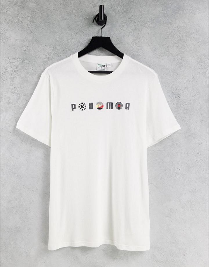 Puma As Logo Graphic T-shirt In White