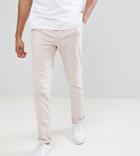 Asos Design Tall Slim Chinos In Ice Pink - Pink