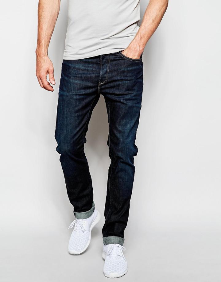 Replay Jeans 901 Limited Edition Regular Stretch Tapered Fit Dark Wash - Dark Wash