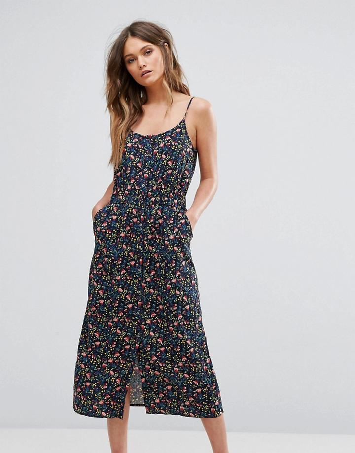 Mango Ditsy Floral Midi Cami Dress - Multi