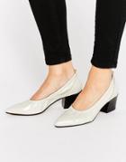 Asos Sky High Leather Pointed Heels - White