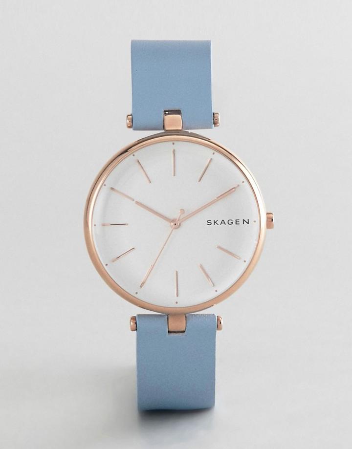 Skagen Skw2711 Signatur Leather Watch - Blue