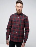 Asos Regular Fit Check Shirt - Red