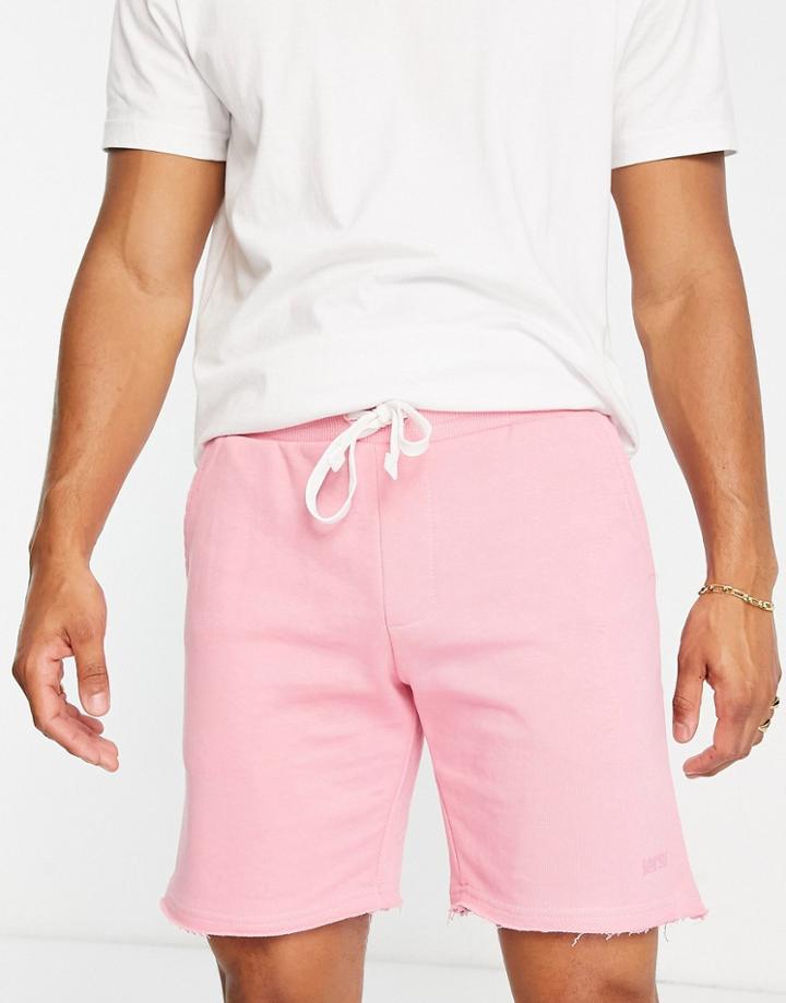 Bershka Jersey Shorts In Pink