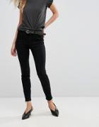 Vero Moda Zip Ankle Skinny Jeans - Black