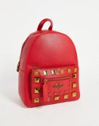 Love Moschino Stud Detail Backpack In Red