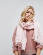 Hollister Knitted Scarf With Zodiac Print - Pink