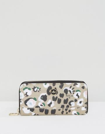 Nica Printed Zip Around Wallet - Multi