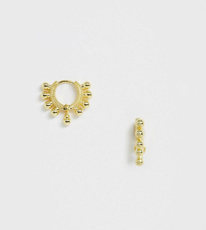 Shashi Sterling Silver 18k Gold Plated Lola Huggie Hoop Earrings