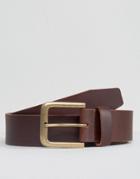 New Look Leather Jeans Belt In Brown - Brown