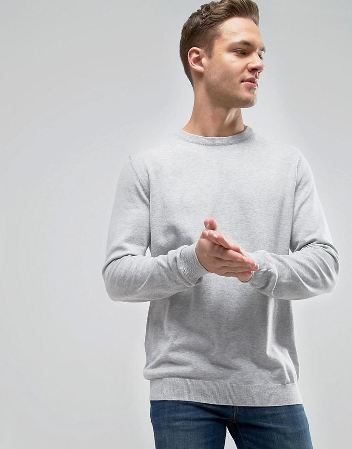 Esprit Sweatshirt With Marl Detail - Blue