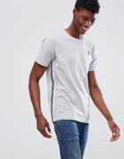 Jack & Jones Core T-shirt With Side Tape And Chest Branding - Gray