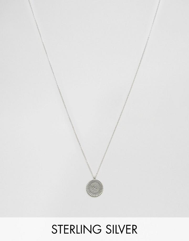 Dogeared Sterling Silver Mindful Positivity Mandala Reminder Necklace - Silver