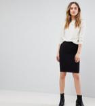 Y.a.s Tall Sesilie Stretch Skirt - Black