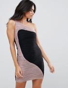 Pussycat London One Shoulder Bodycon Dress - Black