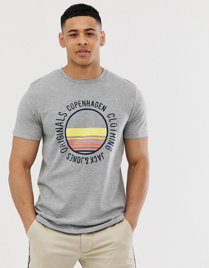 Jack & Jones T-shirt With Graphic Logo - Gray