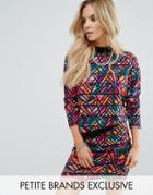 Noisy May Petite Printed Sweat Top Co-ord - Multi