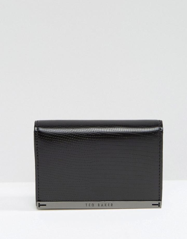 Ted Baker Mini Faux Lizard Purse - Black