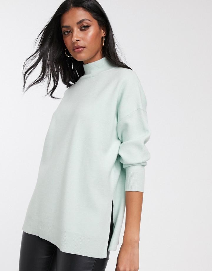 Stradivarius Oversized Sweater In Mint-green