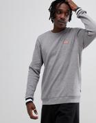 Globe Sweatshirt With Contrast Cuffs And Logo In Gray - Gray