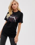 French Connection Fcuk Union Jack Logo T-shirt-black