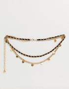 New Look Coin Layered Chain Belt In Gold - Gold