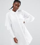 Monki Exclusive Swing Shirt Dress - White