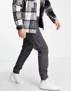 Only & Sons Slim Fit Cargo Pants With Cuffed Bottom In Gray