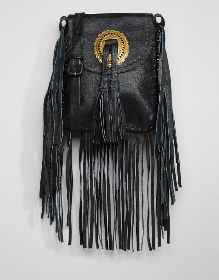 Cleobella Bandit Conch Leather Bag - Black