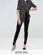 Asos Tall Ultimate Fit Seamed Skinny Pants - Black