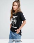 The Weeknd Starboy Boyfriend T-shirt With Release Print - Black