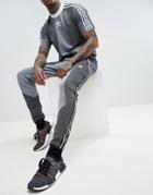 Adidas Originals Plgn Knitted Joggers In Skinny Fit In Black Cw5112 - Black