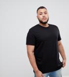 Asos Design Plus Organic T-shirt With Crew Neck In Black