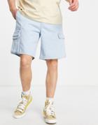 Dtt Denim Board Shorts In Light Blue