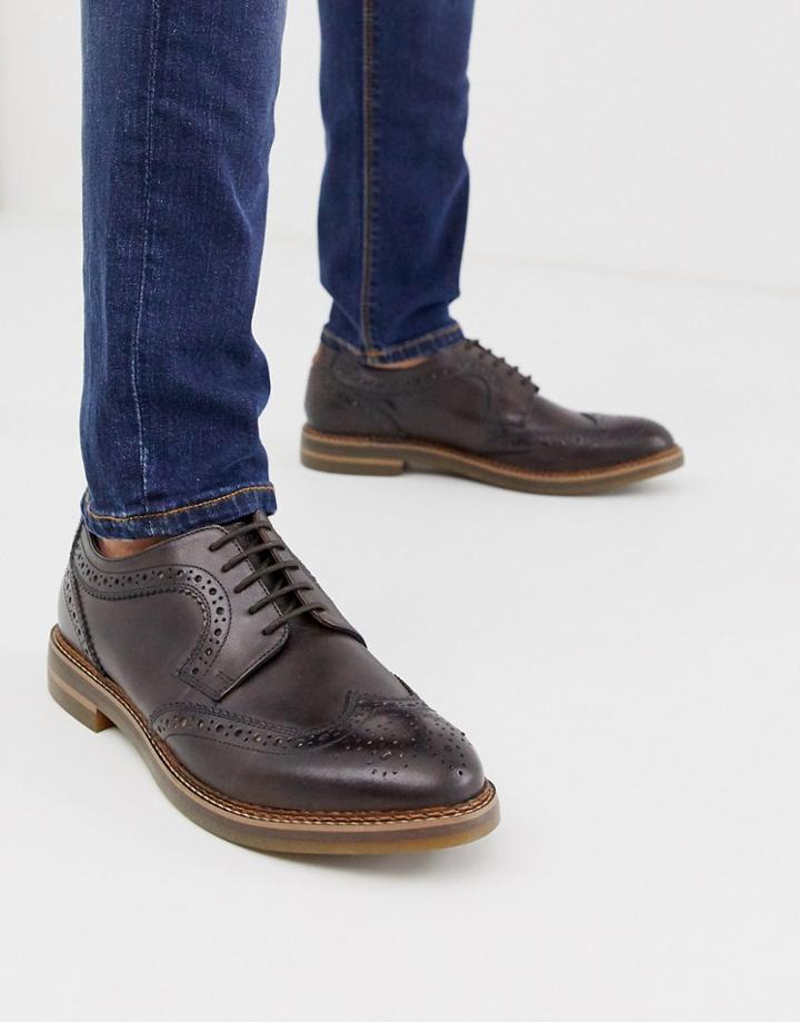 Base London Kent Brogues In Brown - Brown