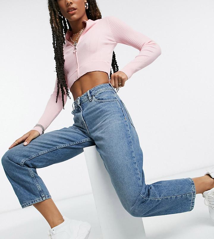 Collusion X005 90s Straight Leg Jeans In Washed Blue-blues