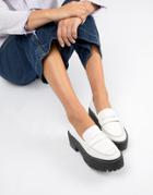 Bershka White Chunky Loafer - White