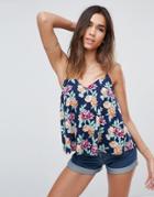 Asos Cami In Bloom Print - Multi