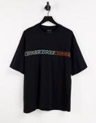 Nicce Rioja Emboidered T-shirt In Black
