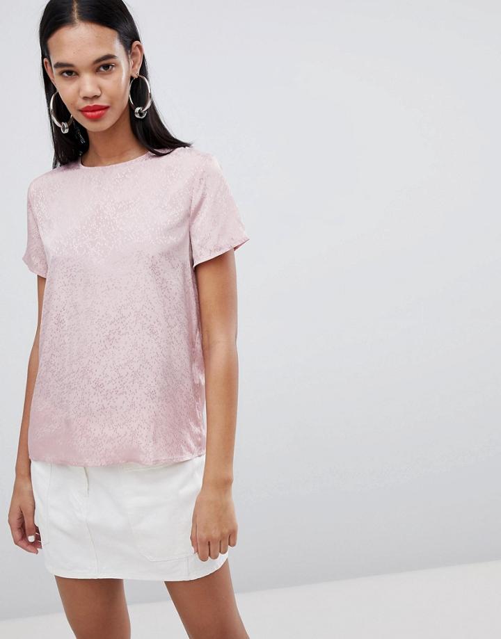Pieces Dary Sateen Sheen Top - Pink