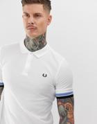 Fred Perry Bold Cuff Polo In White - White