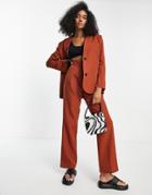 4th & Reckless Tailored Pants In Rust - Part Of A Set-orange