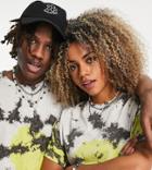 Collusion Unisex Tie Dye T-shirt With Spaced Logo-gray