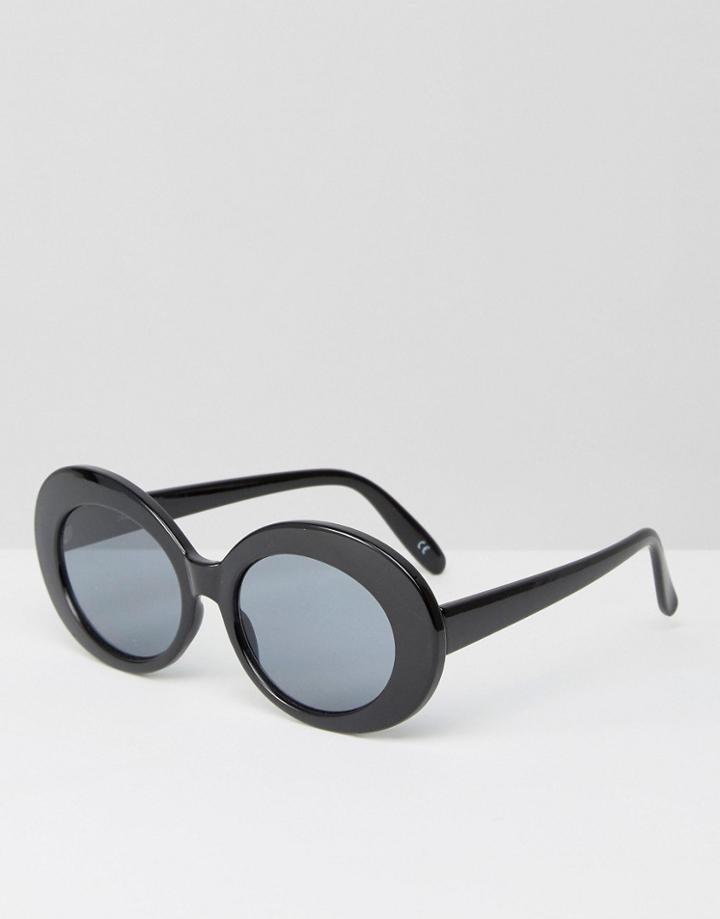 Asos Oval Sunglasses - Black