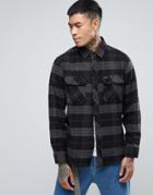 Brixton Bowery Check Shirt In Standard Fit - Black
